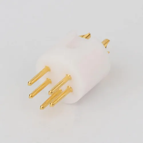 Vista 6 de Tocadiscos Tonearm 5 Pin macho DIN Conector de cobre puro macho DIN chapado en oro para REGA Linn ROKSAN macho 5 Pin conector