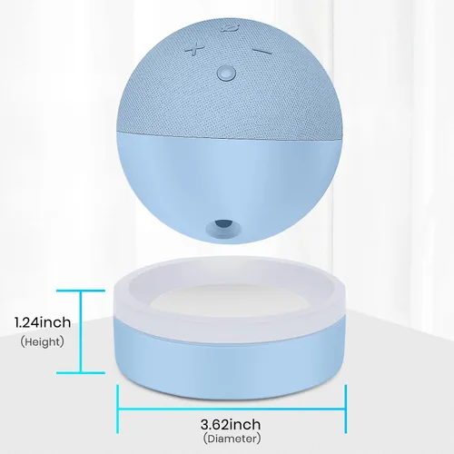 Vista 6 de ZUOLACO Soporte de mesa para Echo Dot 5ª generación, soporte de escritorio para Echo Dot 4ª/5ª generación, soporte base con guía de luz, accesorios