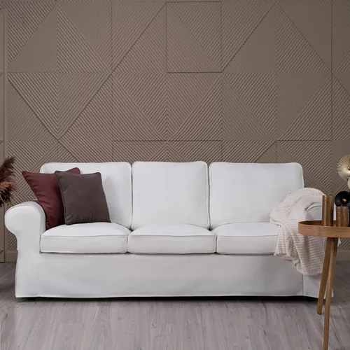 Vista 5 de TLYESD Ektorp - Funda de sofá de 3 asientos de repuesto para funda de sofá IKEA Ektorp, funda de sofá Ektorp, solo funda Ektorp (blanco frío)
