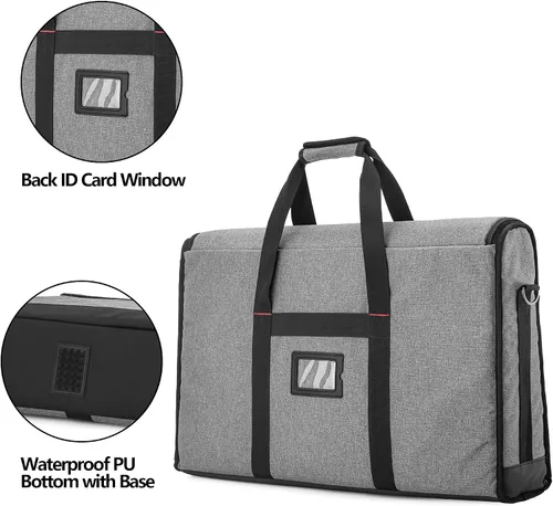 Vista 4 de Trunab Estuche de transporte para monitor de 24 pulgadas, bolsa de viaje acolchada con capacidad para hasta 2 pantallas LCD/televisores, no Gris