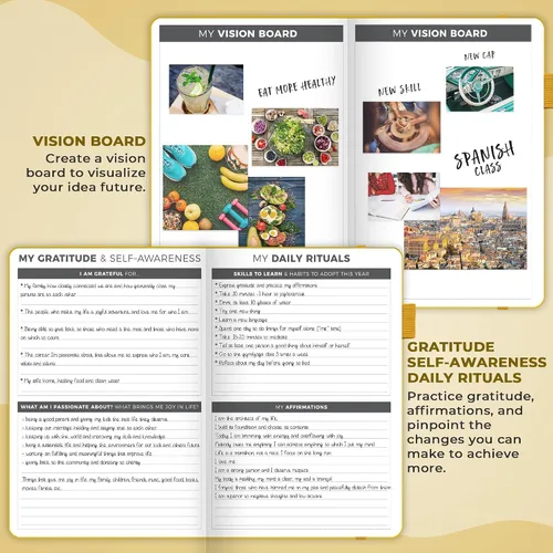 Vista 5 de Clever Fox Planner – Planificador semanal y mensual sin fecha para productividad, manejo del tiempo y objetivos – Diario organizador – A5