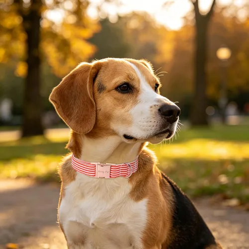 Vista 176 de Aring Pet Collar de algodón, ligero y ajustable, con hebilla de liberación rápida, para perros pequeños, medianos y grandes, para cachorros, S, Hoja