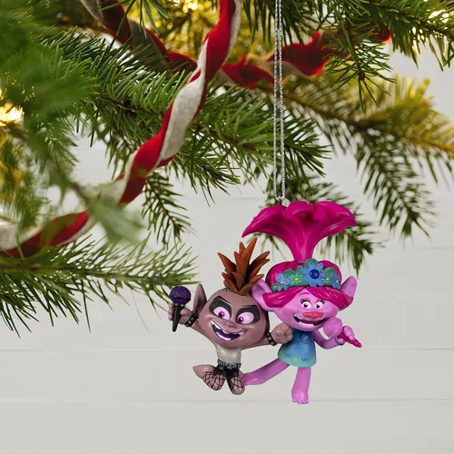 Vista 6 de Hallmark Keepsake Adorno de Navidad 2022, DreamWorks Trolls Friendship Rocks