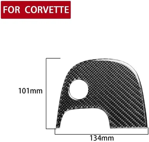 Vista 2 de Fibra de carbono Accesorios interiores de coche inferior central W/O tracción control cubierta ajuste compatible con para Chevrolet Corvette C5 1998