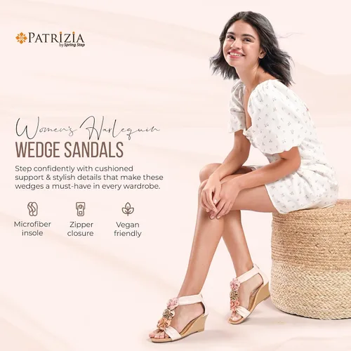 Vista 4 de Patrizia Harlequin Sandalia de cuña para mujer