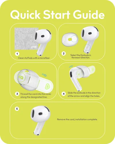 Vista 6 de Gcioii - 3 pares de cubiertas de almohadillas para AirPods 4 [encaja en el estuche], almohadillas de silicona antideslizantes y antiarañazos