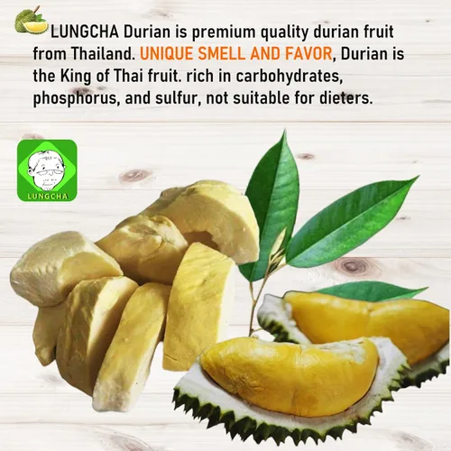 Vista 4 de Durian King of Fruit - Durian Monthong fresco liofilizado al vacío, hecho de fruta real, 1.76 oz o 1.75 onzas, paquete de 2