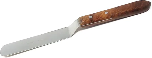 Vista 9 de A2Z - Espátula de glaseado de acero inoxidable de calidad profesional, para decoración de tartas, hoja flexible resistente, mango de madera para un