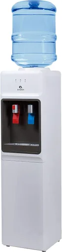 Vista 2 de Avalon despachador/refrigerador de agua con carga superior – Agua fría y caliente, con seguridad para niños, diseño innovador. Capacidad