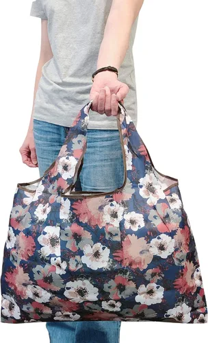 Vista 2 de allydrew Bolsa de comestibles reutilizable de nailon plegable grande