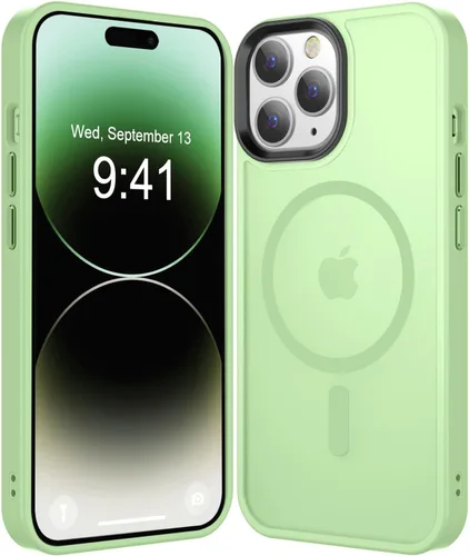 Vista 44 de Fuerte magnético para iPhone 11, compatible con Magsafe, [resistente a caídas de 13 pies] Funda trasera translúcida mate con sensación de piel