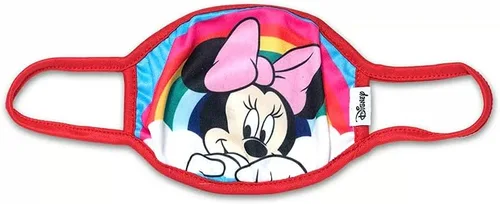 Vista 2 de Disney Minnie Mouse de Berkshire Fashions- Cubrebocas de tela para niños, color negro, paquete de 3, lavables, reutilizables, no uso médico