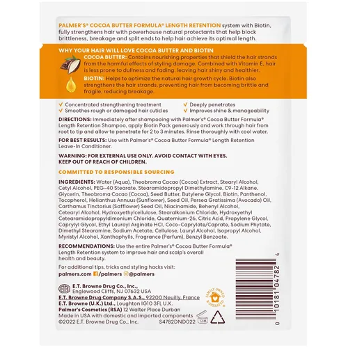 Vista 2 de Palmer's - Manteca de cacao y biotina con retención de longitud para el crecimiento del cabello (2.1 onzas) Intense Strengthening Hair Treatment