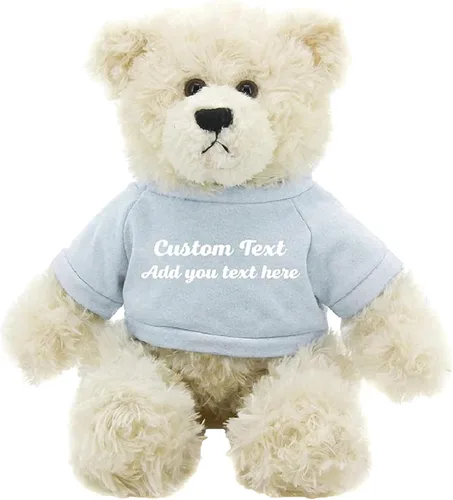 Vista 12 de Oso de peluche personalizado Brandon crema de 12 pulgadas, osos de peluche personalizados, gran regalo para San Valentín, graduación, cumpleaños