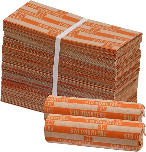 Vista 12 de Sumerfnt Rollos de Envoltorios para Monedas de Dólar, Solo Dólares, Rollos de Dólar Planos 110 Piezas