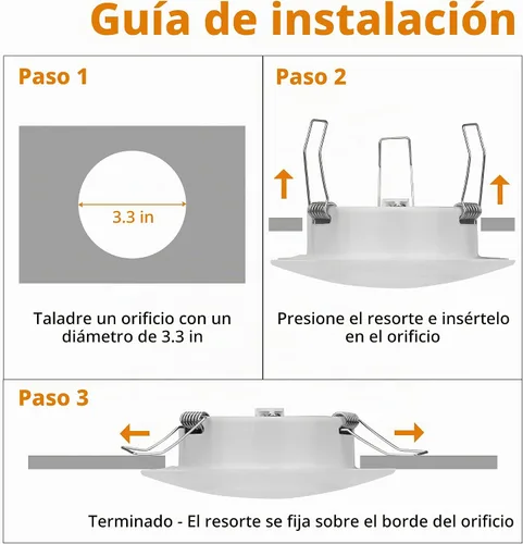 Vista 9 de RVZONE Luz LED de Techo Empotrada para RV Barco de 4.5 Pulgadas, Luz LED de Disco para RV de 12 Voltios Blanco Frío, Iluminación Interior Downlight
