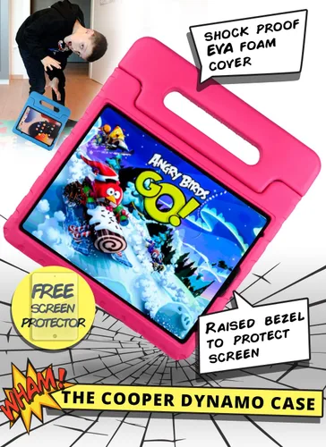 Vista 3 de Cooper Dynamo - Funda oficial para iPad Pro de 11 pulgadas para niños de 4ª/3ª/2ª/1ª/1ª generación 2022/2021/2020/2018 Espuma resistente, mango
