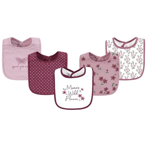 Vista 21 de Hudson Baby Baberos unisex de algodón para bebé, nube rosa, talla única (paquete de 2)