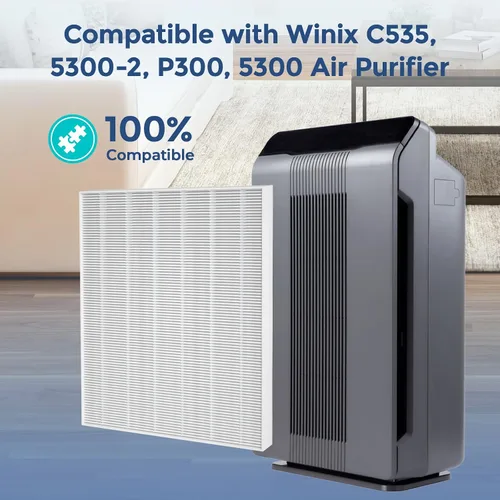 Vista 2 de 115115 Replacement Filter A Size 21 for Winix C535 PlasmaWave Air Purifiers C535 5300 5300-2 6300 6300-2 P300 AM90 C909 9800, C535 Filter A, 3-Pack