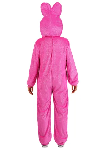 Vista 4 de Disfraz Adulto de Conejo Peeps Rosa Multicolor