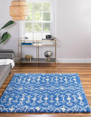Vista 41 de Unique Loom Moroccan Trellis Shag Collection - Alfombra de área - Meknes (2 pies 2 pulgadas x 3 pies 1 pulgada, rectangular, marrón claro/marfil)