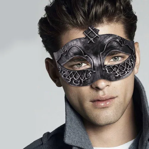 Vista 3 de Thmyo Paquete de 2 máscaras para parejas, carnaval veneciano, Mardi Gras, máscara de baile