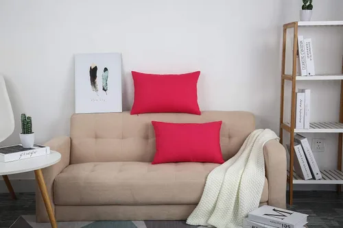 Vista 8 de TangDepot - Funda de almohada hecha a mano 100% lona de algodón, Algodón, Rojo sandía