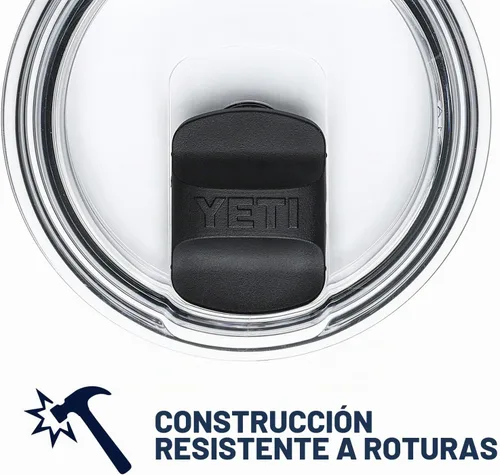 Vista 5 de YETI Rambler - Taza de 14 oz con aislamiento al vacío, de acero inoxidable con tapa MagSlider, color inoxidable Azul (Nordic blue)