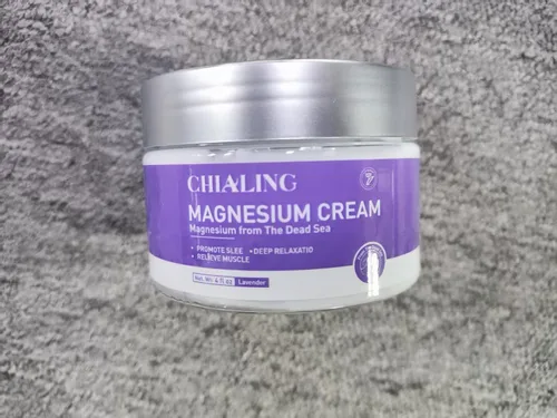 Vista 6 de Chialing DeadMagnesium Cream, loción de magnesio del mar Muerto, ingredientes naturales, fabricada en Estados Unidos, uso de día y noche, crema