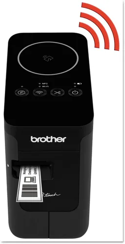 Vista 3 de Impresora Brother PTP750W, etiquetadora inalámbrica, 1.18, negra