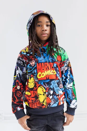 Vista 5 de Marvel Venengers Spider-Man Venom Iron Man - Sudadera de forro polar con capucha para niños pequeños y grandes