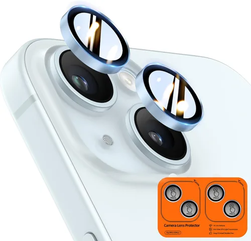 Vista 60 de TOCOL Protector de lente de cámara para iPhone 13 / iPhone 13 Mini vidrio templado HD individual resistente a los arañazos, accesorios compatibles