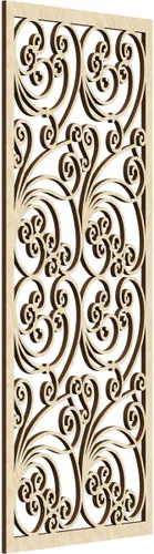 Vista 44 de 9 3/8"W x 24 3/8"H x 1/4"T Marilla Decorativos Paneles de Pared de Madera Calado, Abedul