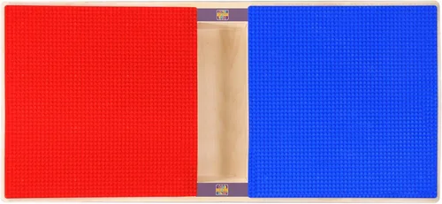 Vista 5 de Contender Time-2-Play Mesa de juego de actividades para niños, compatible con ladrillos Lego, madera contrachapada de abedul extra resistente, 35