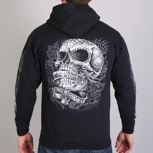 Vista 2 de Hot Leathers Sweet Demise - Sudadera con capucha y cremallera para hombre