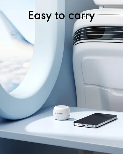Vista 7 de Máquina de sonido Flowtune Máquina de ruido blanco para bebés y adultos, mini máquina de sonido portátil para viajes, temporizador de 6 horas, 18