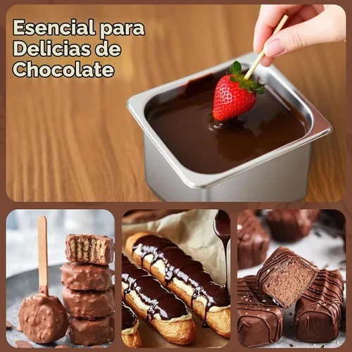 Vista 8 de Máquina de temple de chocolate, máquina comercial de fusión de chocolate con capacidad de 9 litros y control de temperatura de 86-185 ℉, derretidor