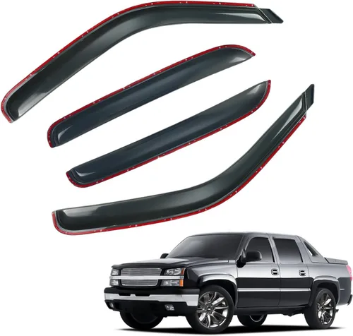 Vista 12 de Protectores de lluvia en canal compatibles con Isuzu D-Max 2004-2010 Double/EXT CAB; 2004-2012 Chevrolet/GMC Colorado/Canyon Crew Cab solamente