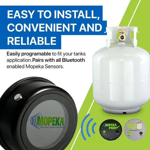 Vista 4 de Mopeka Indicador de pantalla LCD – Se monta magnéticamente en el panel de control de su caravana, salpicadero, tanque de propano o parrilla