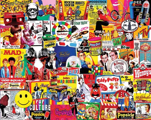 Vista 4 de White Mountain Puzzles Pop Culture, Rompecabezas de 1,000 piezas