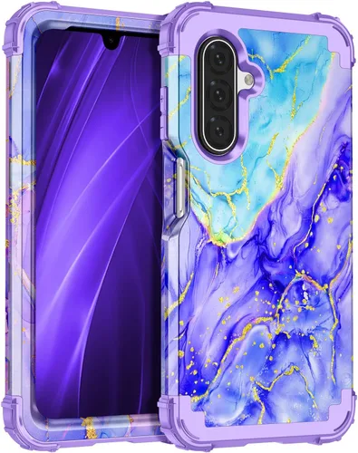 Vista 87 de Miqala Funda para Galaxy A14 5G, que brilla en la oscuridad, tres capas, resistente, a prueba de golpes, protección completa, parachoques