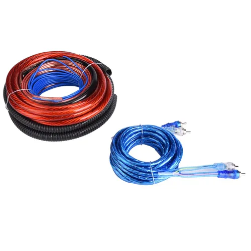 Vista 8 de Akozon 4 calibre 2800 W coche audio subwoofer amplificador altavoz instalación cable cable kit traje