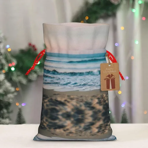 Vista 6 de MDATT Bolsas de regalo con cordón de playa y mar, bolsas de regalo de 5 x 7 pulgadas para bodas, Navidad, cumpleaños, decoración de Halloween