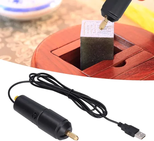 Vista 5 de Mini taladro eléctrico USB micro mini taladro de mano eléctrico de acero de alta velocidad ABS taladros de hierro para la fabricación de joyas