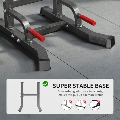 Vista 4 de SogesHome Power Tower Pull Up Bar Dip Stand, 10 Adjustable Height Free Standing Assistive Trainer Dip Station, Multi-Function Strength Training