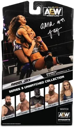 Vista 3 de AEW - Figura de acción de lucha libre inigualable de la colección de luminarias inigualables (elige luchador) (Anna Jay)