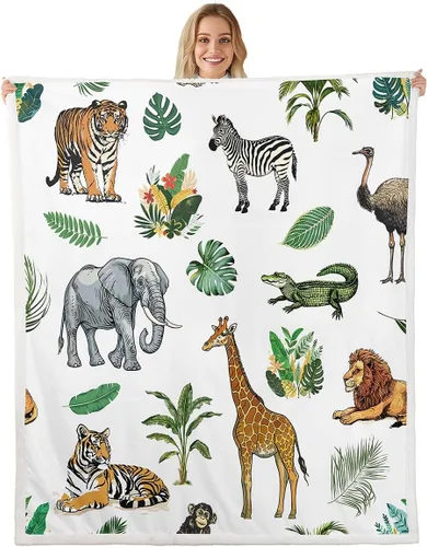 Vista 20 de Erosebridal - Mantas de bebé unisex para niños y niñas, mantas de guardería de animales de granja de minky 40x50, manta sherpa con diseño de tractor