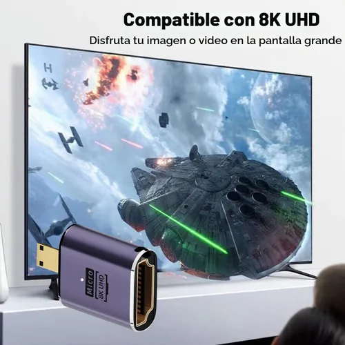 Vista 3 de AreMe - Adaptador micro HDMI a HDMI de 90 grados (3 unidades), ángulo izquierdo y recto