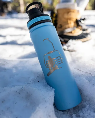 Vista 5 de Tempercraft Botella deportiva aislada al vacío de 22 onzas, opciones personalizadas grabadas con láser, acero inoxidable, doble pared, boca ancha