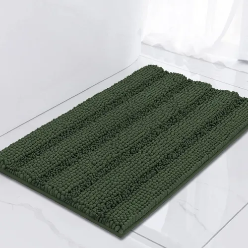 Vista 46 de Turquoize Alfombra de baño de chenilla de lujo para baño, extra absorbente, alfombra de ducha de microfibra antideslizante para baño, alfombra Aqua